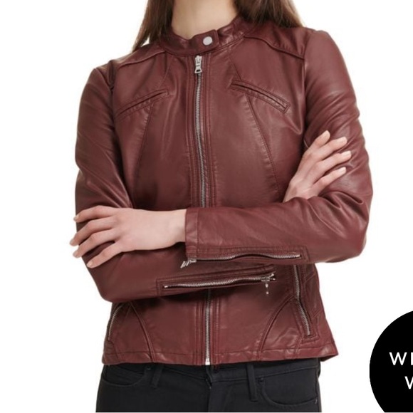 Faux Leather Jacket in Black - Picture 6 of 9